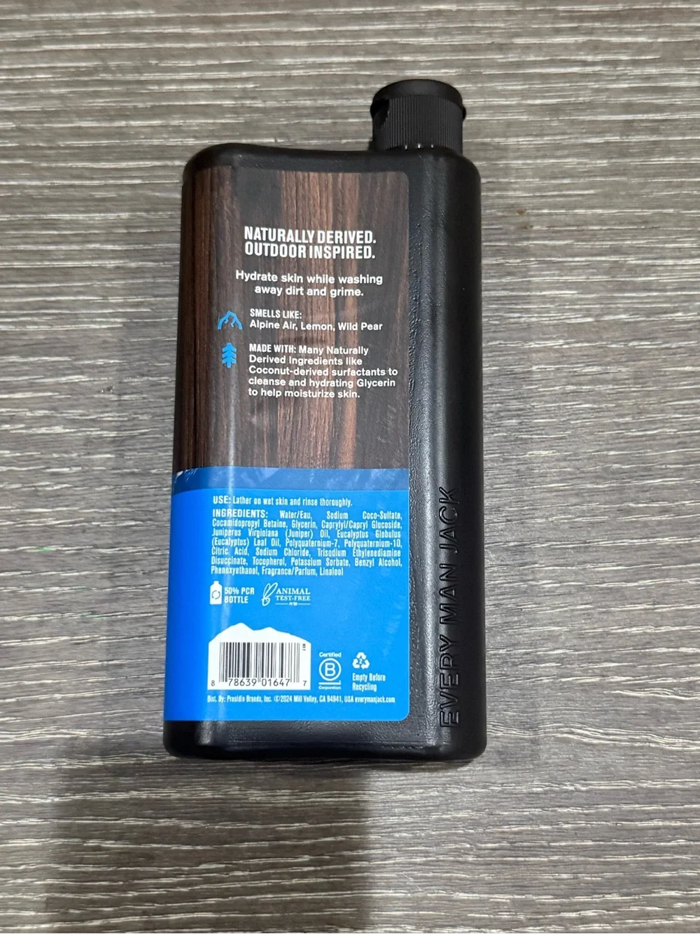 NWT Every Man Jack Hydrating Body Wash Mountain Air 16.9 fl oz